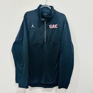 Jordan Sweater Mens XL‎  Black  Pullover 1/4 Zip Long Sleeve